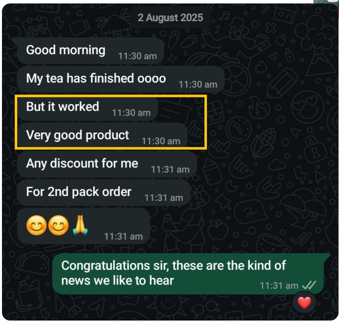Man testimonial